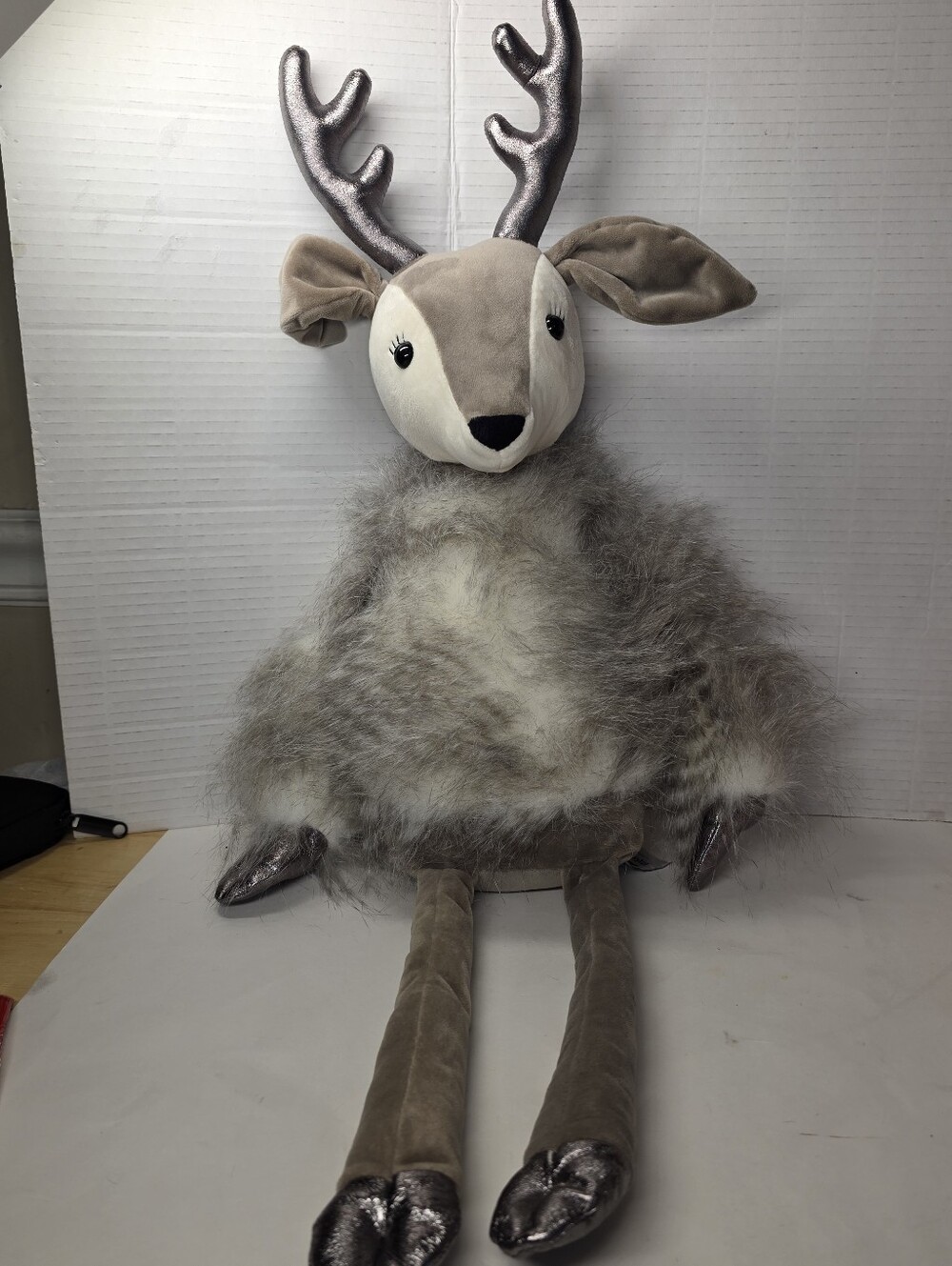 Jellycat 27" Gray Silver Reindeer Stuffed Animal